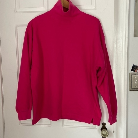 VTG GAP bright pink turtleneck tunic sweatshirt - Picture 1 of 5